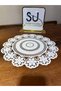 Dowry White Magnificent American Serving Napkin Set with Plenty of Details, 6-Piece Table Set