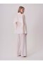 Embroidery Detailed Striped White Blouse - 4
