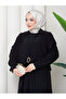 Cupra Fabric Dress with Buckle Detail, Double Tunic Dress, 2 Pieces - 2