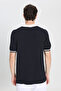 Men's Black-Ecru Standard Fit Regular Cut Polo Collar Knitwear T-Shirt - 5