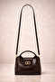 Women's Hand and Shoulder Bag Small Size Stylish Bag with Gold Accessories - 5