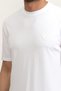 Crew Neck Short Sleeve Small Patched Cotton of Modal Men's White T-Shirt M6Gi21K3053-G011 - 5