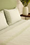 Lunelle 100% Cotton Double Lace Duvet Cover Set Sage - 8