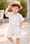 Children's Striped Shirt-Shorts Set - 2