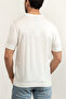 Men's Regular Fit Logo Embroidered Short Sleeve White T-Shirt - 4