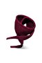 Hand Knitted Croissant Mini Scarf Burgundy Glittery - 2