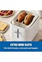 Panache Series 2 Slice Digital Toaster, Touch-Activated Display, 6 Browning Levels, 980W, White - 7