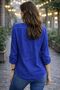 Women's Washed Cotton Fabric Long Sleeve Mom Shirt 40/48 - 3
