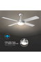 2X E27 CANDELABRA FAN - SILVER - 7
