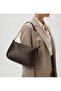 Baguette Shoulder and Hand Bag with Gold Chain Detail - 2
