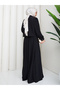 Cupra Fabric Dress with Buckle Detail, Double Tunic Dress, 2 Pieces - 6