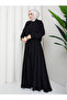 Cupra Fabric Dress with Buckle Detail, Double Tunic Dress, 2 Pieces - 3