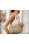 Baguette Shoulder and Hand Bag with Gold Chain Detail - 2