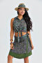 Double Layered Tie-Wrap Ethnic Skirt