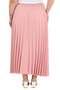 Plus Size Pleated Long Powder Skirt with Elastic Waist - 3