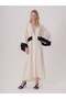 Kontrast Bant Detaylı Abaya - 3