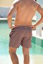 Quick-Drying Patterned Men's Swim Shorts with Pockets-26135 - 3