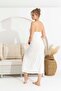 Women's Viscose Fabric Slit Nightgown with Rope Straps - 3