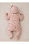 Baby Girl 0-3 Months with Report (Self-Patterned) 5-Piece Hospital Release Set with Hands - 2