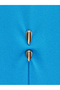90255 Accessory Detailed Slit Knitwear Dress-Turquoise - 7