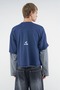 -Erkek Oversize Basic S66S Logo Print T-Shirt – 100% Cotton - 3