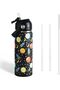 Stainless Steel Kids Water Bottles with straw, 18oz/530ml Insulated Water Bottle with Handle