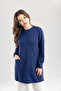 Women's Basic Sweatshirt with Pocket Detail - 2