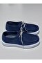 Navy Blue Suede Leather Men's Shoes - 6