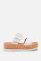 Isabella Rosetti White Rustic Women's Buckle-Strapped Double-Striped Thick Sole Stylish Comfortable Daily Slippers - 2