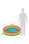 Sunset Glow Baby Pool – 3-Ring Rainbow Inflatable Toddler Splash Pool with Soft Padded Floor - 5
