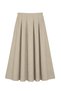 4909 Women's Elastic Waist Pleated Draped Midi Skirt Mink