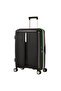 Hardcase Checked Luggage Bag 24-inch Unisex PP Luggage Trolley Expandable 4 Double Spinner Medium Travel Suitcase with TSA Lock and Safe Zippers, B0013