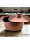 20 cm Granite Cornered Deep Pot with Aluminum Lid - Dark Copper