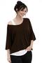Women's Casual Set Top Knitted Viscose Undershirt Swimmer Tank Top Comfortable Sports Set Dark Brown - 3