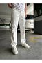 White Men's Baggy Loose Fit Denim Trousers Jeans White Gray