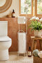 Luxury Thermoplastic Coated Spare Toilet Paper Holder Bathroom Organizer Shelf with Stand - 2