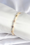 Brass Gold Color Zircon Stone Women's Bracelet