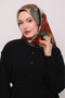 وشاح كريستال بنمط غير متماثل باللون الأسود الكاكي - 2