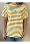 Yellow/White 100% Cotton Striped T-Shirt - 4