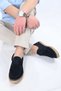 Lace-Up Rubber Sole Genuine Leather Straw Detailed Loafer 333-1893 Men's Shoes - 3