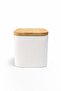 Set of 4 Porcelain Jars with Bamboo Lids – Tea, Sugar, Coffee, Salt Storage Containers for Countertop - 7
