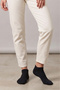 Women's Bamboo Booties Black White Socks 6 Pairs Seamless Breathable - 3