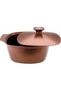 24 cm Granite Cornered Deep Pot with Aluminum Lid - Dark Copper - 3