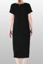 Women's Short Sleeve Pocket Detail Viscose Dress Pajamas 25234-2 Black - 3