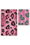 2-Piece Bathroom Mat Set - Pink Leopard & Hearted Zebra Pattern Non-Slip Base 40X60 and 60X100 - 3