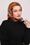 وشاح كريستال بنمط غير متماثل باللون الأسود الكاكي
