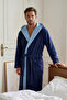 Joel Hooded Men's Bathrobe 100% Cotton - 4