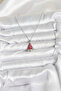 316L Steel Chain Silver Color Red Pine Tree Model Christmas Themed Women's Necklace - 2