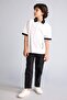 100% Cotton Oversized Pique Short Sleeve Polo T-Shirt for Boys G8669A826Sm - 2