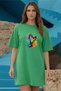 Plus Size Women Short Sleeve Crew Neck T-Shirt Dress Nightgown Comfy Cotton
